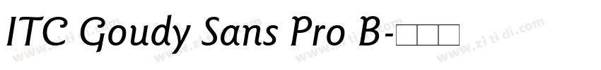 ITC Goudy Sans Pro B字体转换